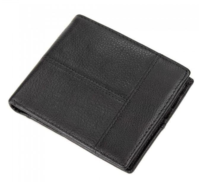 Портмоне кожаное мужское Tiding Bag Черный