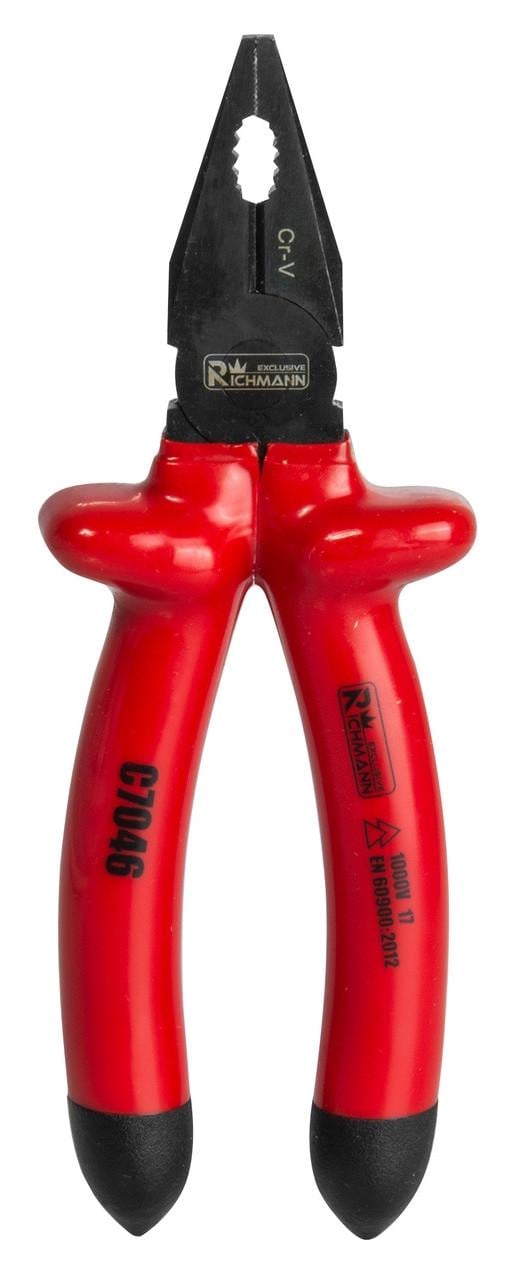 Плоскогубцы диэлектрические Richmann электромонтажные клещи 180 мм (C7046)