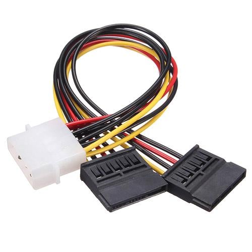 Переходник IDE Molex на 2 Sata 15 pin для питания жестких дисков