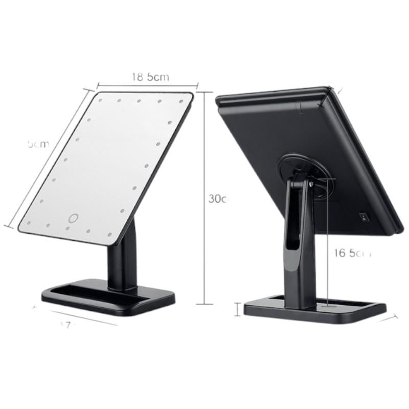 Дзеркало настільне квадратне з підсвічуванням LED Smart Touch Mirror для макіяжу - фото 2 Дзеркало настільне квадратне з підсвічуванням LED Smart Touch Mirror для макіяжу - фото 2