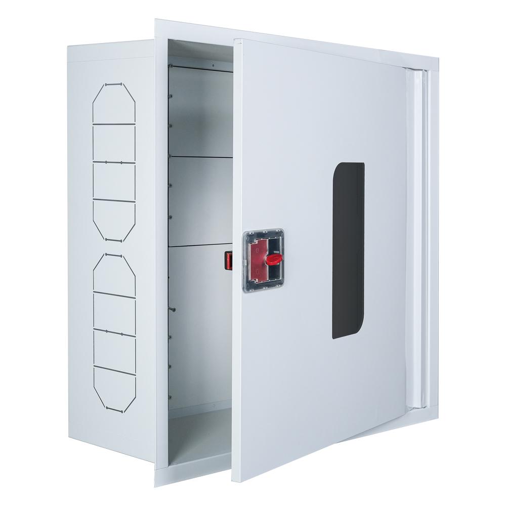 Пожарный шкаф RAL 9003 ШП-ВС 60/60 встроен с задней стенкой 600х600х230 мм Белый (9661338) - фото 2