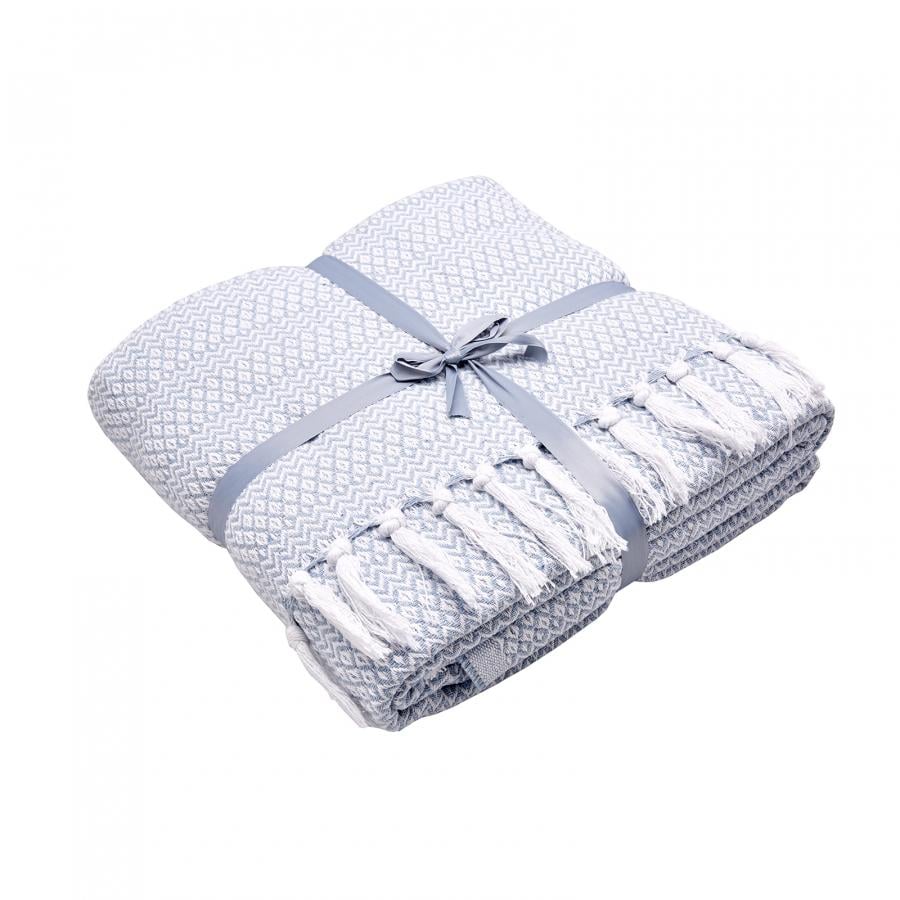 Покривало-піке Karaca Home Levi 200х230 см євро Світло-блакитний (13512860)