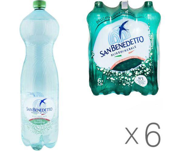 Вода мінеральна слабогазована San Benedetto 6 шт. х 1,5 л (18209) - фото 2 Вода мінеральна слабогазована San Benedetto 6 шт. х 1,5 л (18209) - фото 2