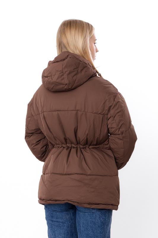 Куртка зимова стьобана жіноча приталеного крою з капюшоном Носи Своє М Шоколадний (16207) - фото 3 Куртка зимова стьобана жіноча приталеного крою з капюшоном Носи Своє М Шоколадний (16207) - фото 3