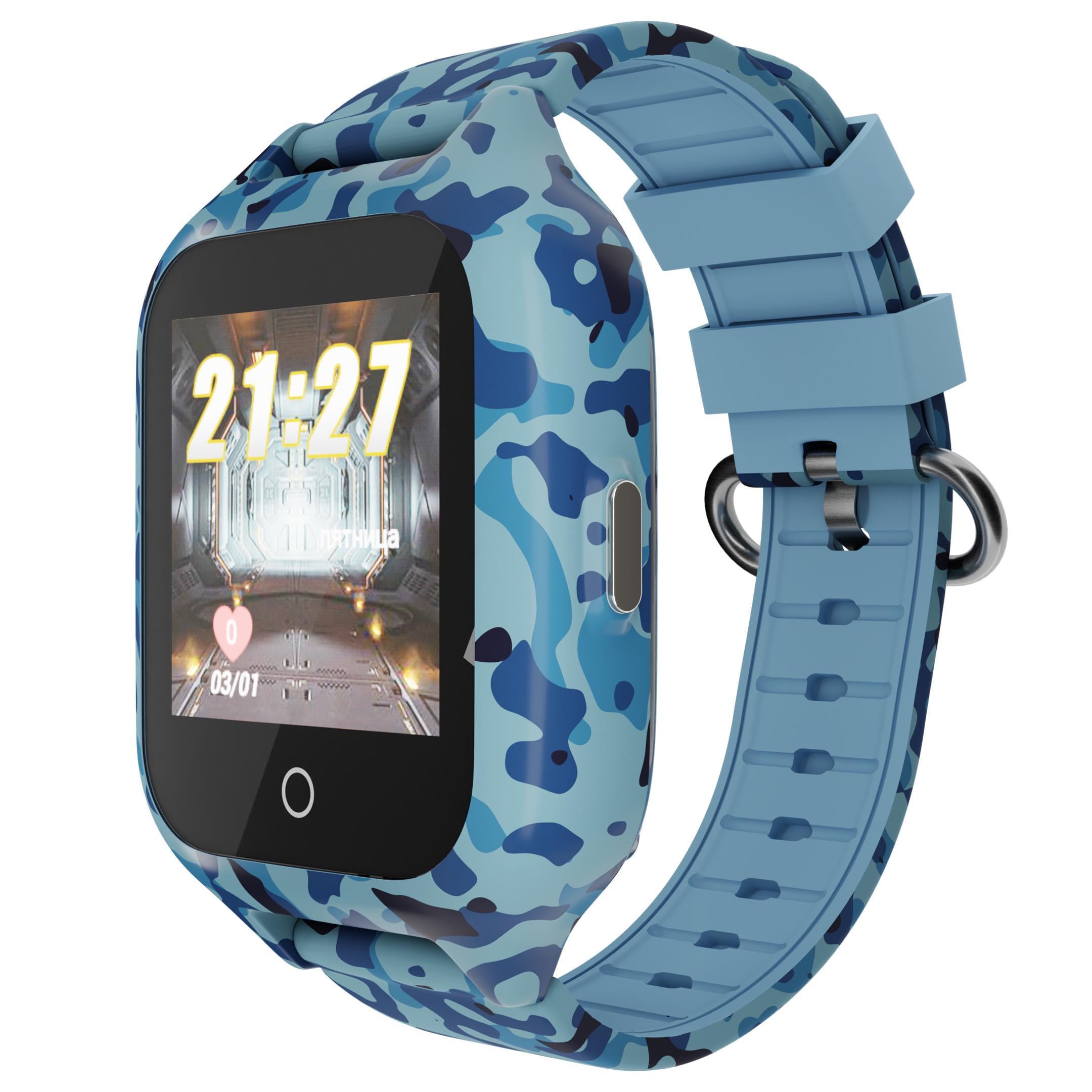 Часы детские водонепроницаемые Myox MX-72BLW 4G GPS с видеозвонком Камуфляж (12851073)