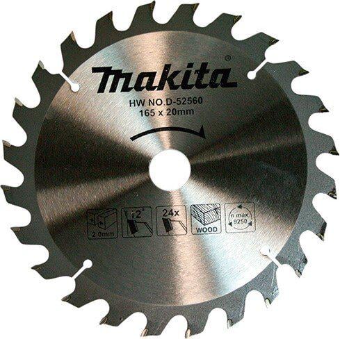 Диск пильный по дереву Makita Standart D-52560 165х20 мм 24T
