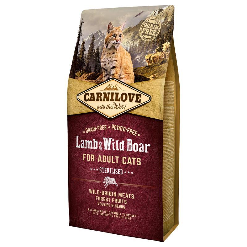Корм сухой CARNILOVE Cat Lamb & Wild Boar Sterilised 6 кг (27976069)