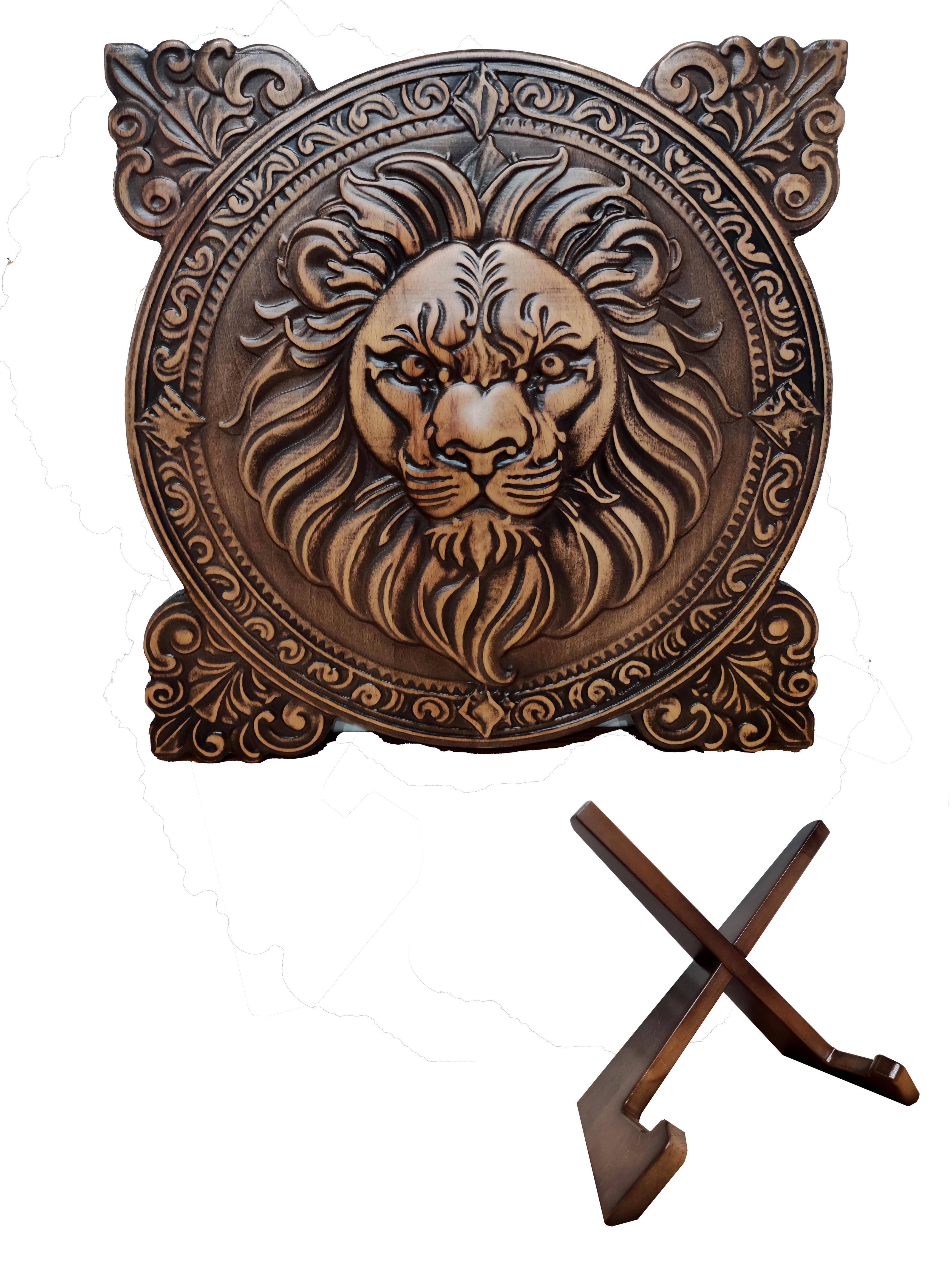 Сувенир из дерева ALEDRO Зодиак Лев 350х350х30 мм (2772975826)