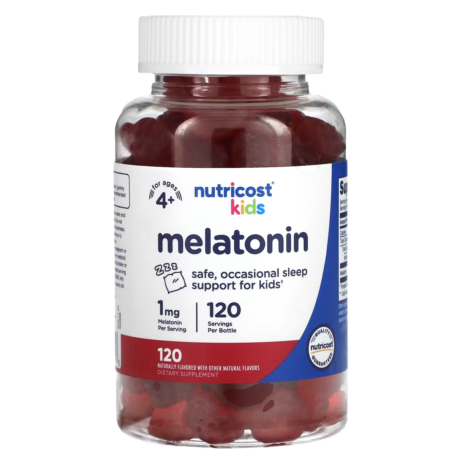 Мелатонин Nutricost для детей от 4 лет 1 мг 120 жевательных таблеток