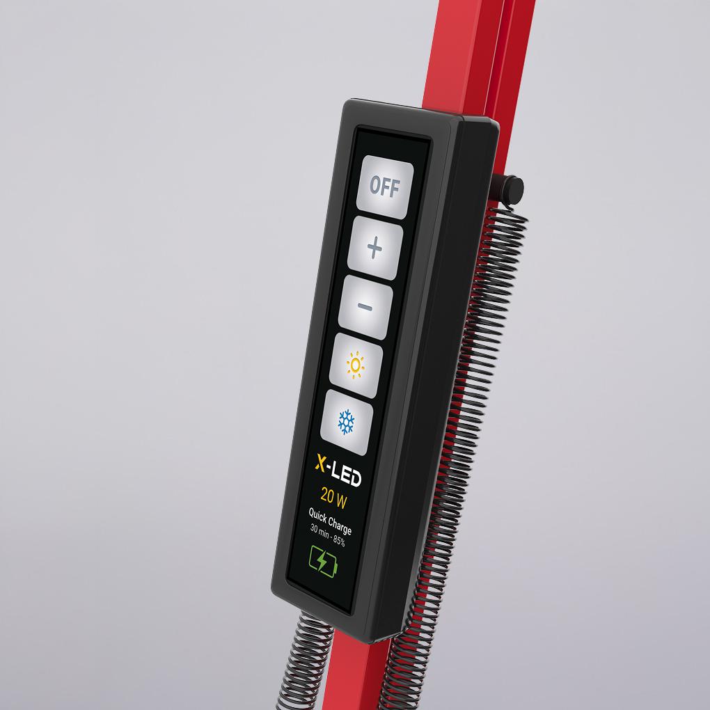 Настольная лампа светодиодная X-LED с функцией Power Bank 20 Вт Красный (25453291) - фото 4