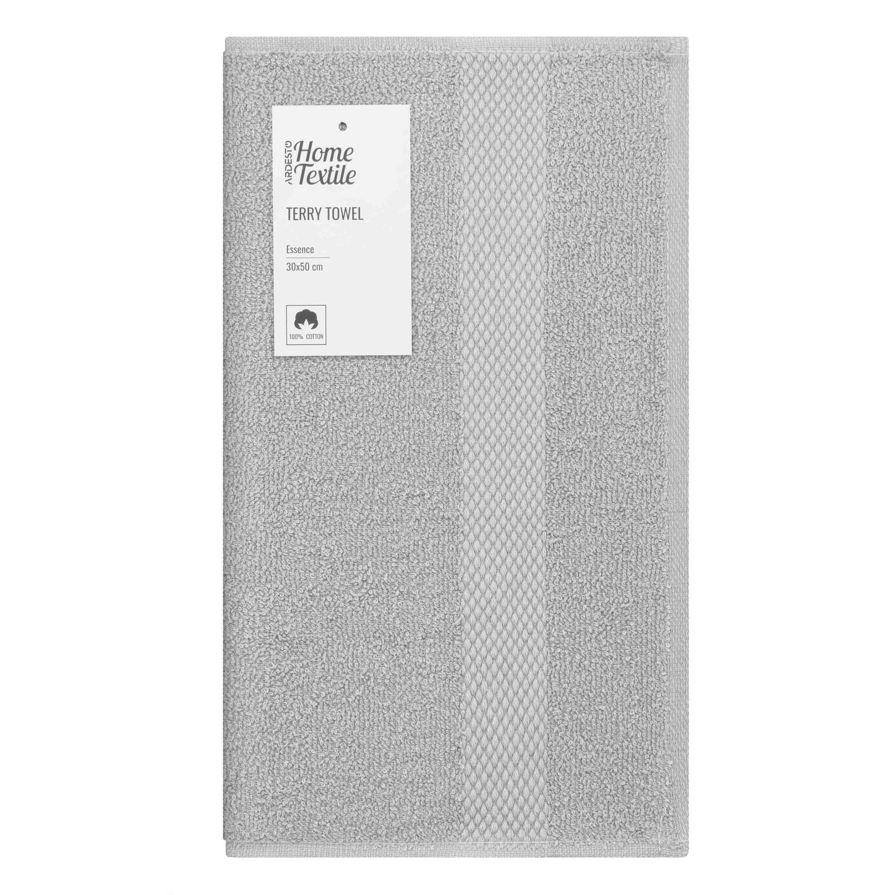 Полотенце махровое Ardesto Essence 30x50 см Серый (ART2230GR)