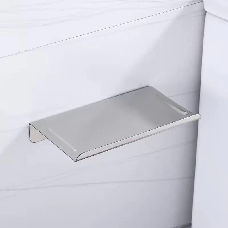 Міні-полочка з нержавіючої сталі CanSteel K23-mini для ванної/туалету/для телефону Сріблястий матовий (3301) - фото 4 Міні-полочка з нержавіючої сталі CanSteel K23-mini для ванної/туалету/для телефону Сріблястий матовий (3301) - фото 4