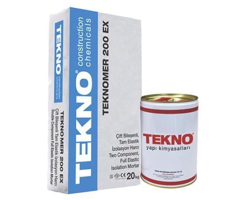 Гидроизоляция эластичная Teknomer 200 EX полимер-цементная для подвала бассейнов фундаментов стен Серый (1664156946)