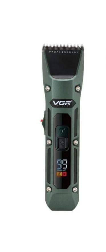 Машинка для стрижки VGR V-696 з насадками акумуляторна 5 Вт Зелений (2390000051)