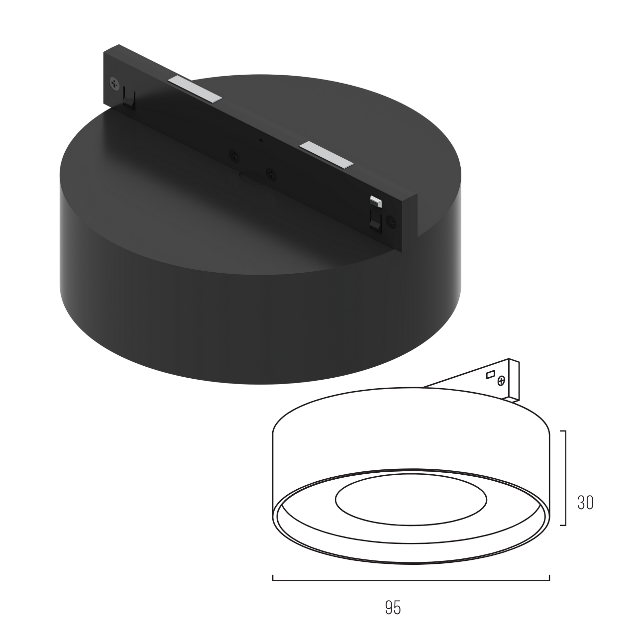 Светильник магнитный трековый MERALLI MIRROR 9W 3000K/6000K регулируемая WIFI 2,4G TUYA Черный (TRVB0M009) - фото 2 Светильник магнитный трековый MERALLI MIRROR 9W 3000K/6000K регулируемая WIFI 2,4G TUYA Черный (TRVB0M009) - фото 2