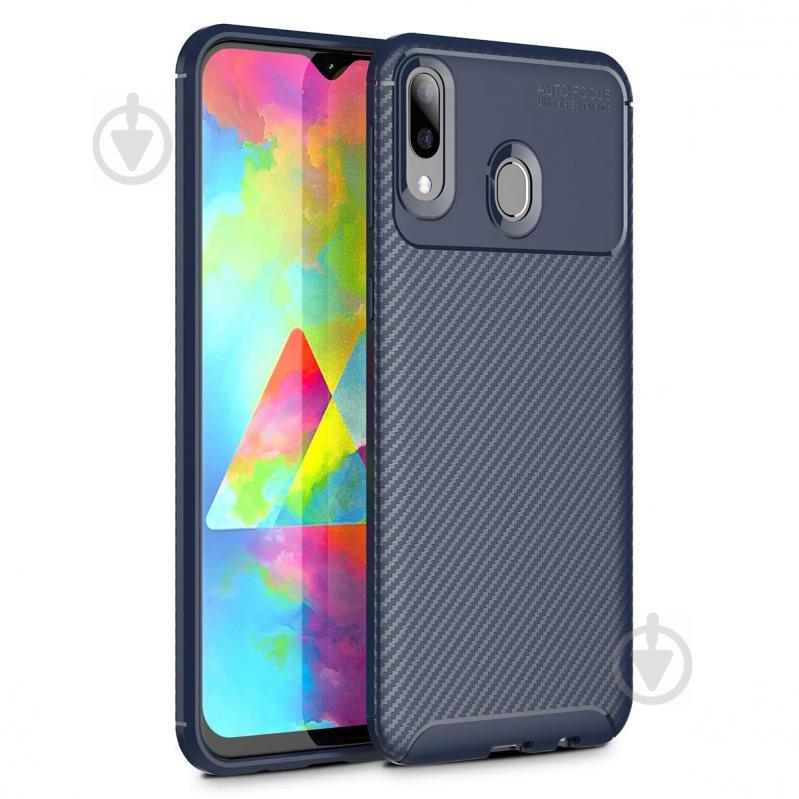 Чехол Carbon Case Samsung M205 Galaxy M20 Синий (hub_mBuw79188)
