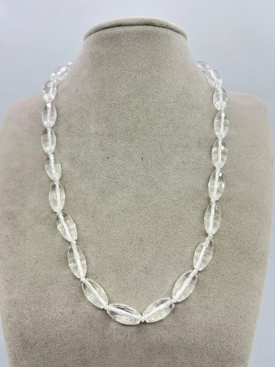 Бусы кварц 40 см Бесцветный (11260)