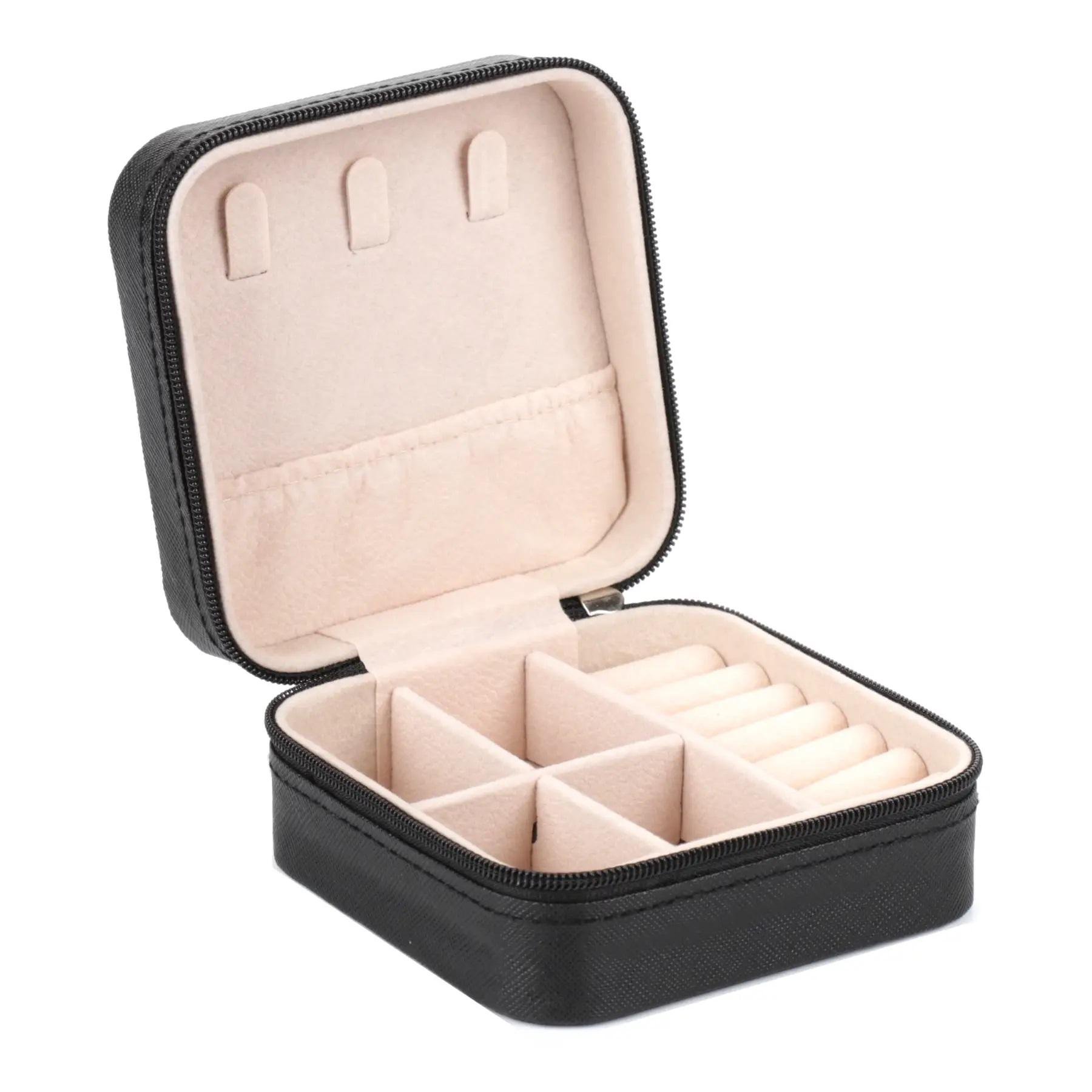 Органайзер шкатулка для хранения украшений 10х10х5 см Черный (348ff015)
