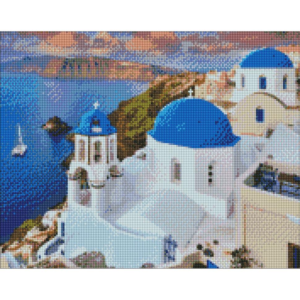 Алмазна мозаїка Ідейка Мальовничий Санторіні 40x50 см (AMO7173)