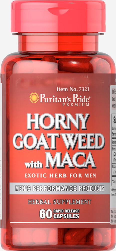 Горянка и Мака Puritan's Pride Horny 500 мг/75 mg 60 капсул (00000018730)