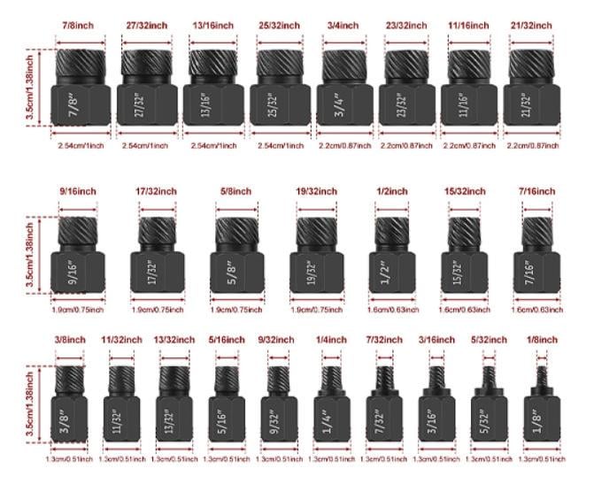 Набор экстракторов 25 шт. в кейсе Черный (7000007165) - фото 3