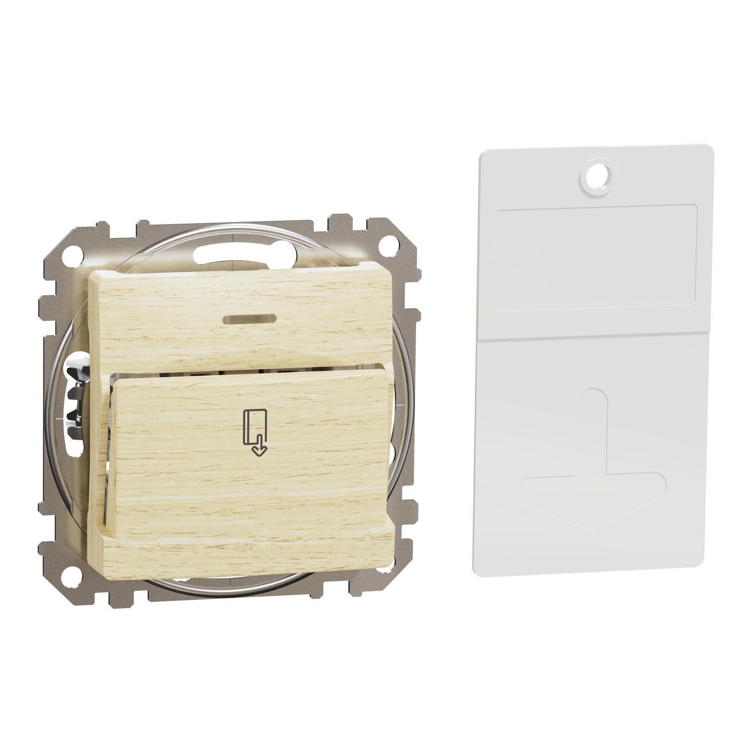 Выключатель карточный Schneider Electric Sedna Design&Elements 10А Береза (SDD180121)