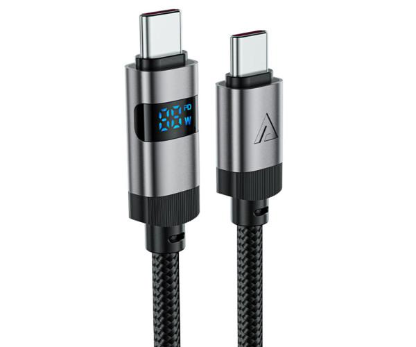 Кабель Data Acefast C15-03 Type-C-Type-C 3A 1,2 м Black (066974316283720) - фото 4