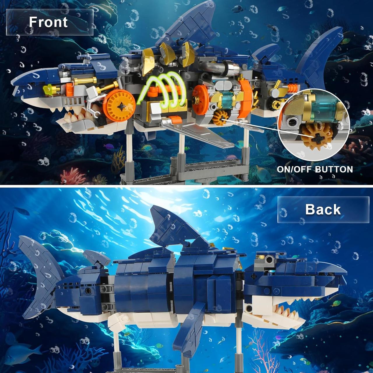 Конструктор детский MJI Акула механический двухсторонний 696 дет. (22792497) - фото 6