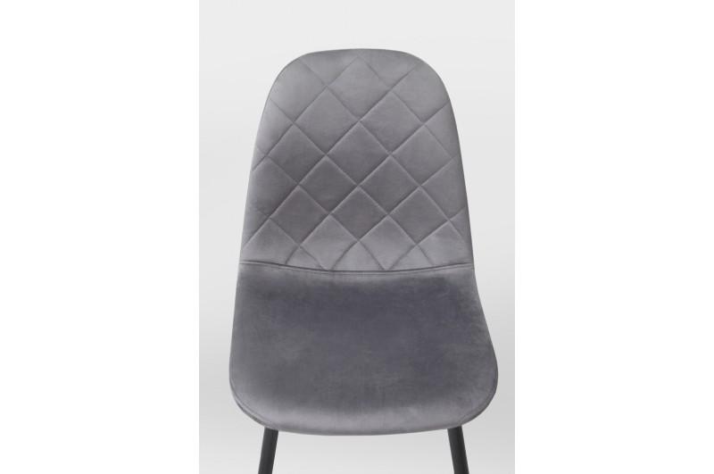 Стул кухонный Эмбер-L велюр Серый/Черный - фото 4