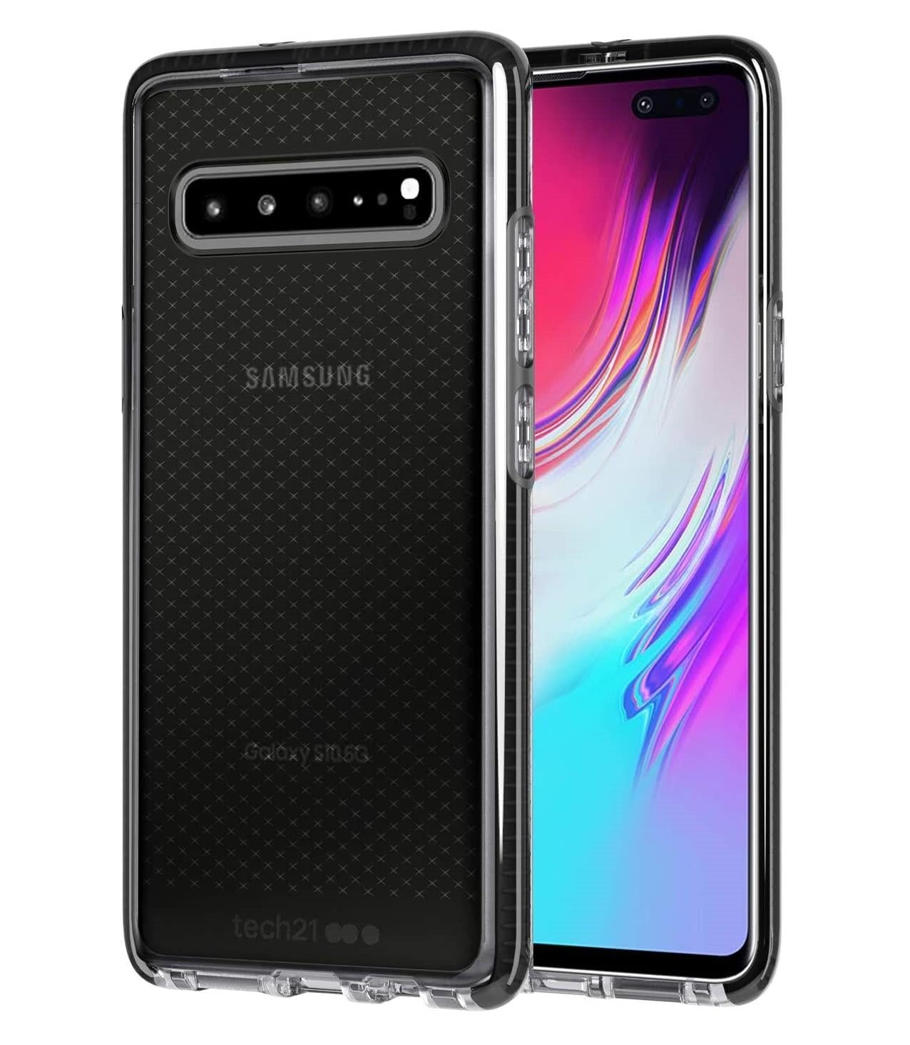 Чехол противоударный с антимикробным покрытием Tech21 Evo Check для Samsung Galaxy S10 5G SM-G977 (6.7") Smoke Black