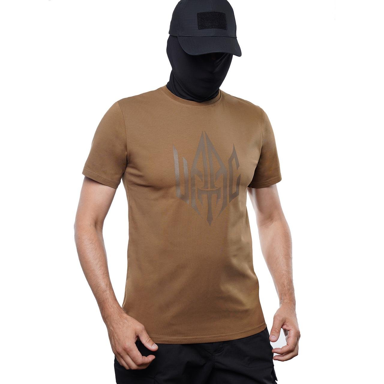 Футболка UATAC з великим принтом UATAC Тризуб 2XL Coyote (2733776792) - фото 1 Футболка UATAC з великим принтом UATAC Тризуб 2XL Coyote (2733776792) - фото 1