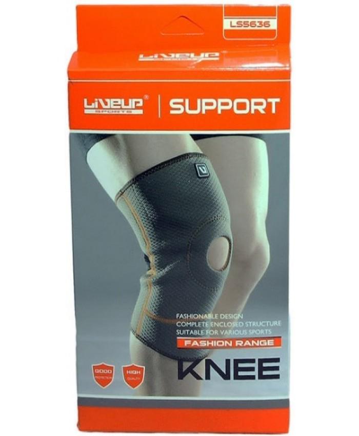 Фиксатор колена Live Up Knee support S/M Grey/White (LS5676-S/M) - фото 2