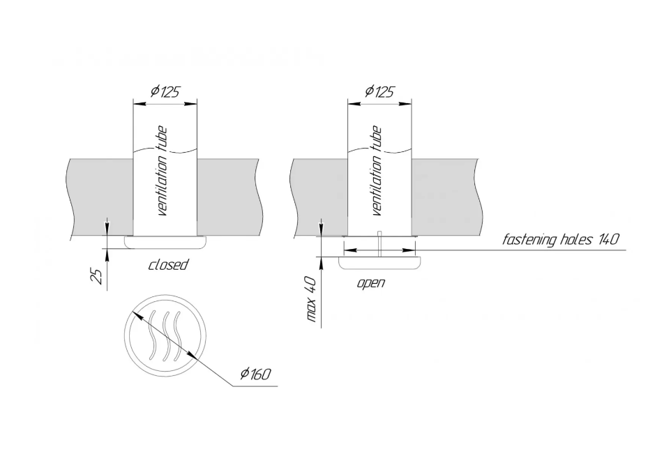 Вентиляционный грибок Tesli 125 из термодревесины (015989) - фото 4