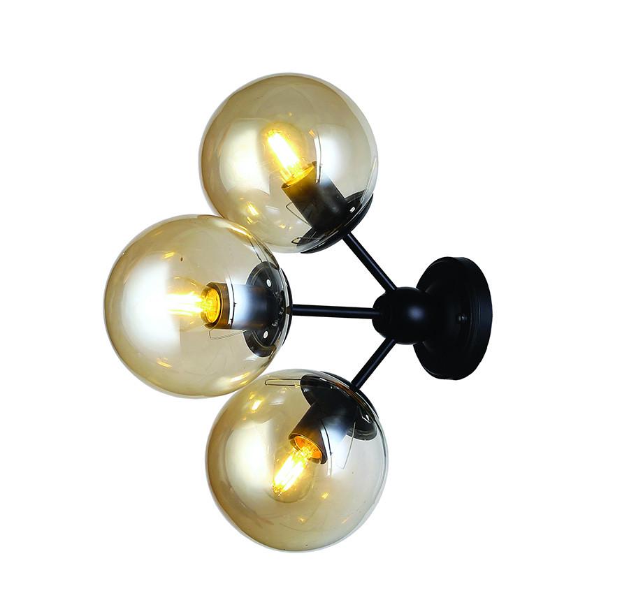 Бра модерн 756PR172-3 BK Черный/Коричневый