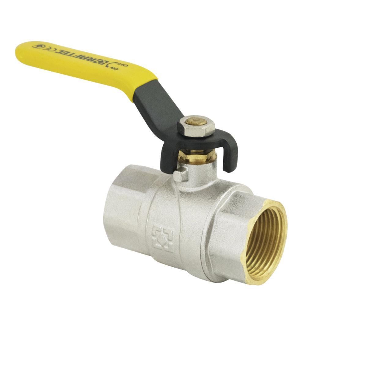 Кран шаровый Raftec DN20 ВВ ручка 3/4" Yellow (43574)