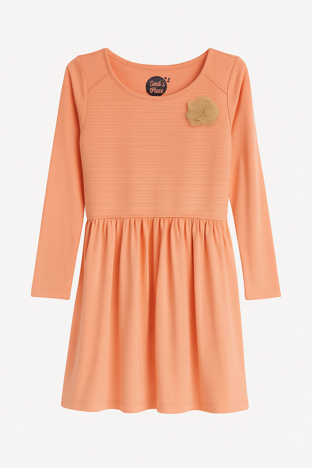 Платье для девочки C&A с длинными рукавами 116 см Коралловый (127334)