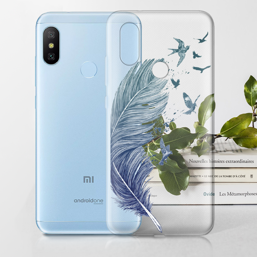 Чехол BoxFace Xiaomi Mi A2 Lite Feather Прозрачный силикон (34892-cc38-34892) - фото 2