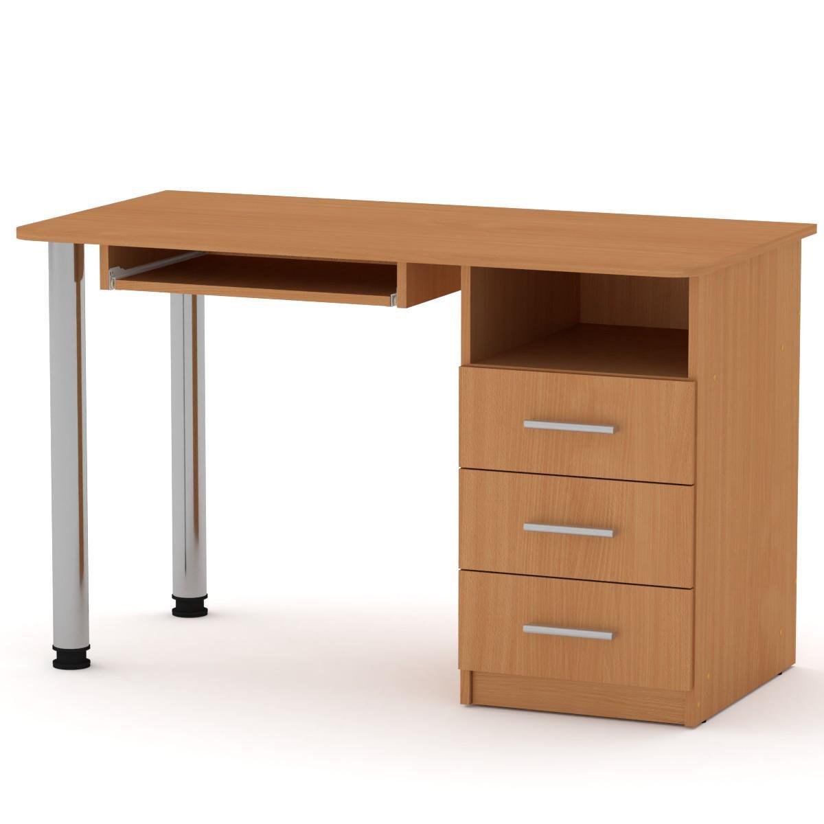 Стол компьютерный МеблиКо СКМ-9 120х60х74 см Бук (k-1427-2) - фото 1 Стол компьютерный МеблиКо СКМ-9 120х60х74 см Бук (k-1427-2) - фото 1
