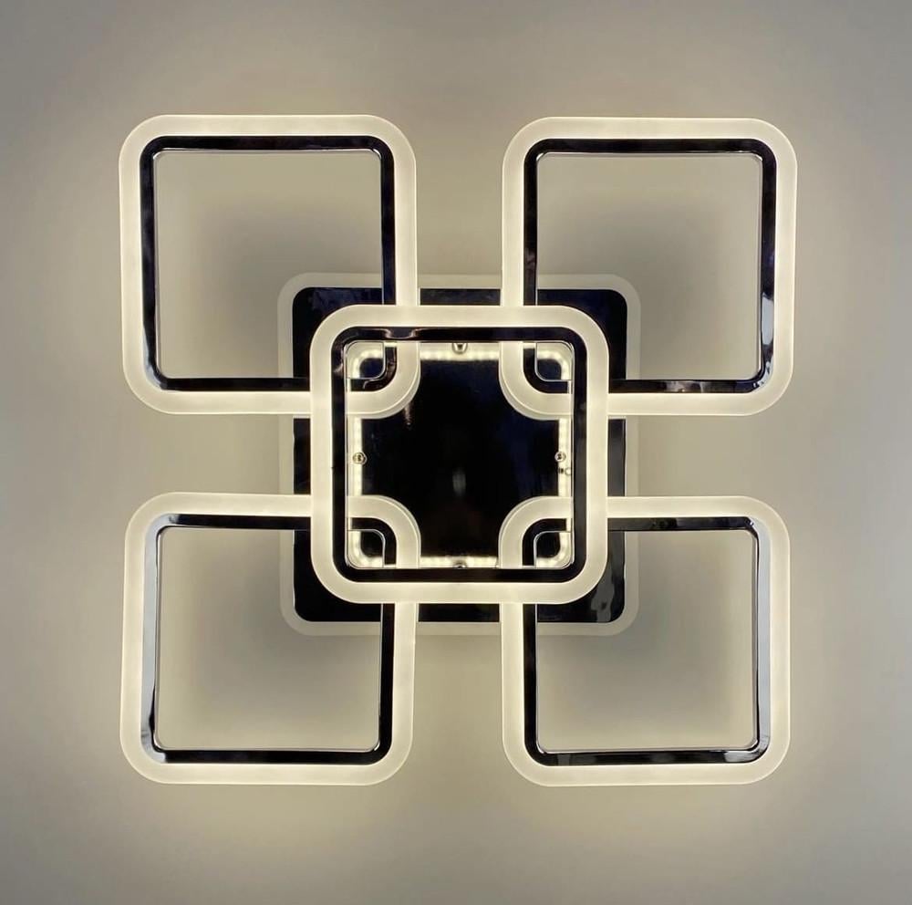 Люстра потолочная LED на 4/1 рожки квадратной формы (A 2400/4+1 RGB CH)