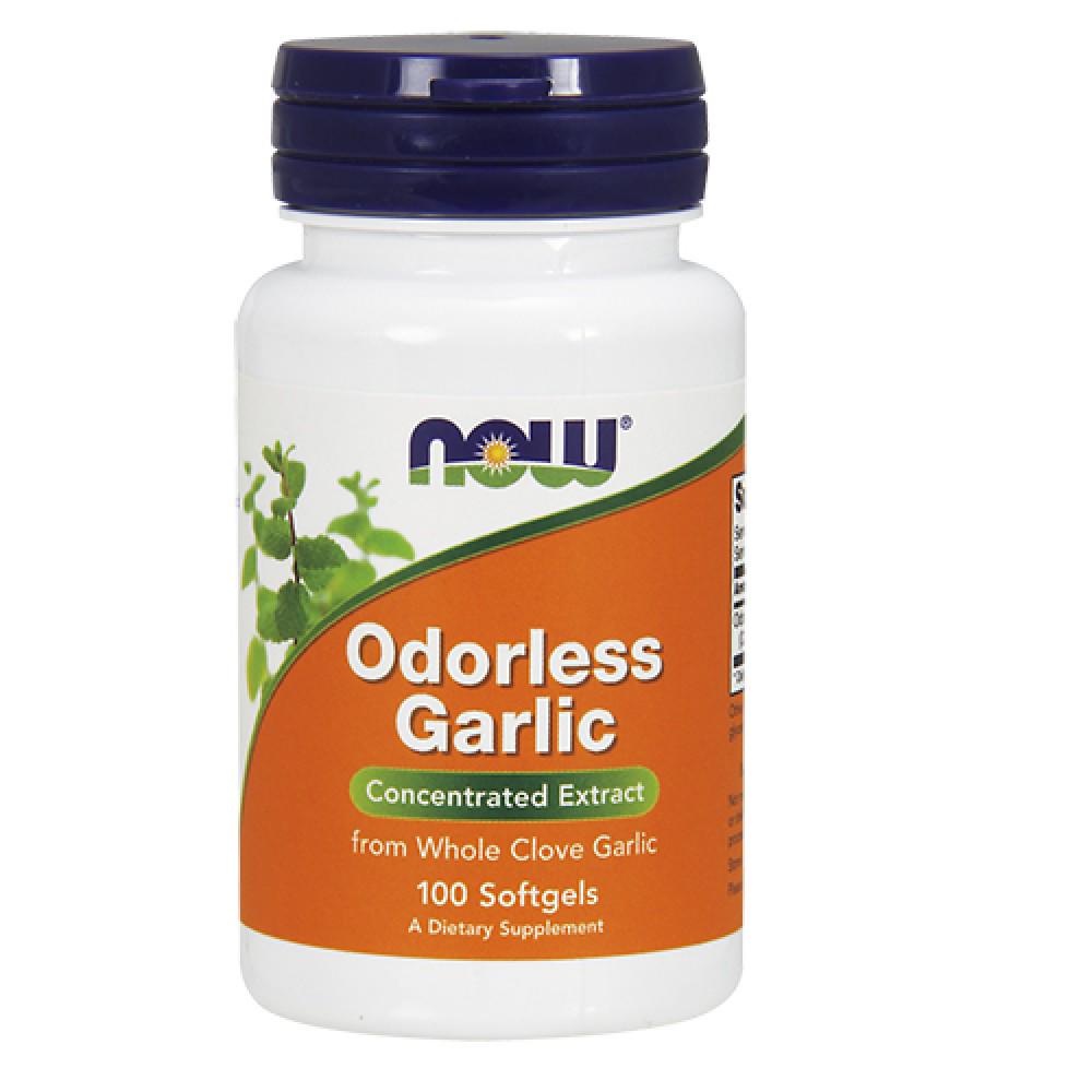 Часник NOW Foods Odorless Garlic 100 Softgels