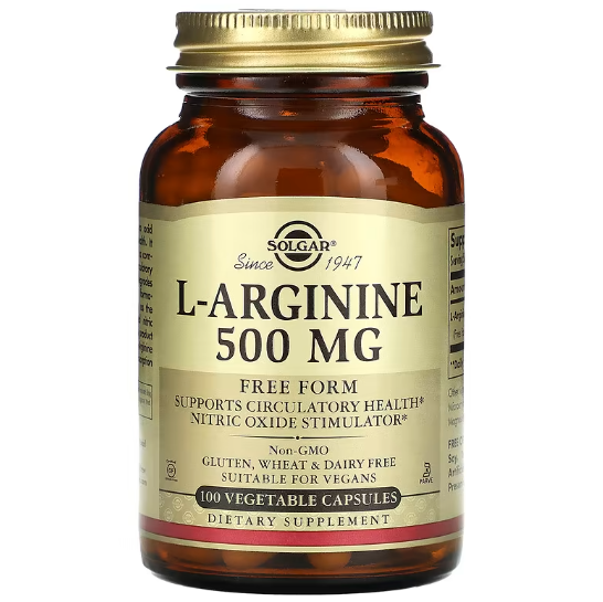 Аминокислота L-аргинин Solgar L-Arginine 500 мг 100 капсул