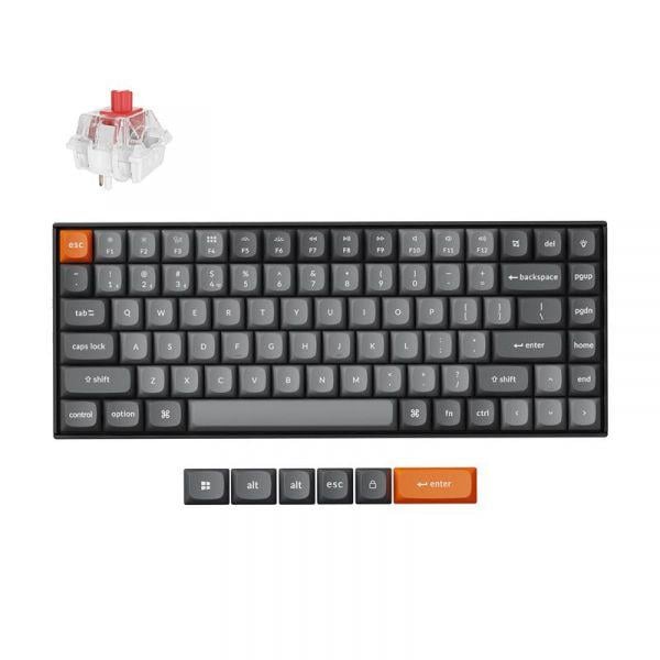 Клавиатура Keychron K2 Max K Super Red WL/BT/USB-A Hot-Swap EN/UKR RGB Black (K2M-J1-UA)