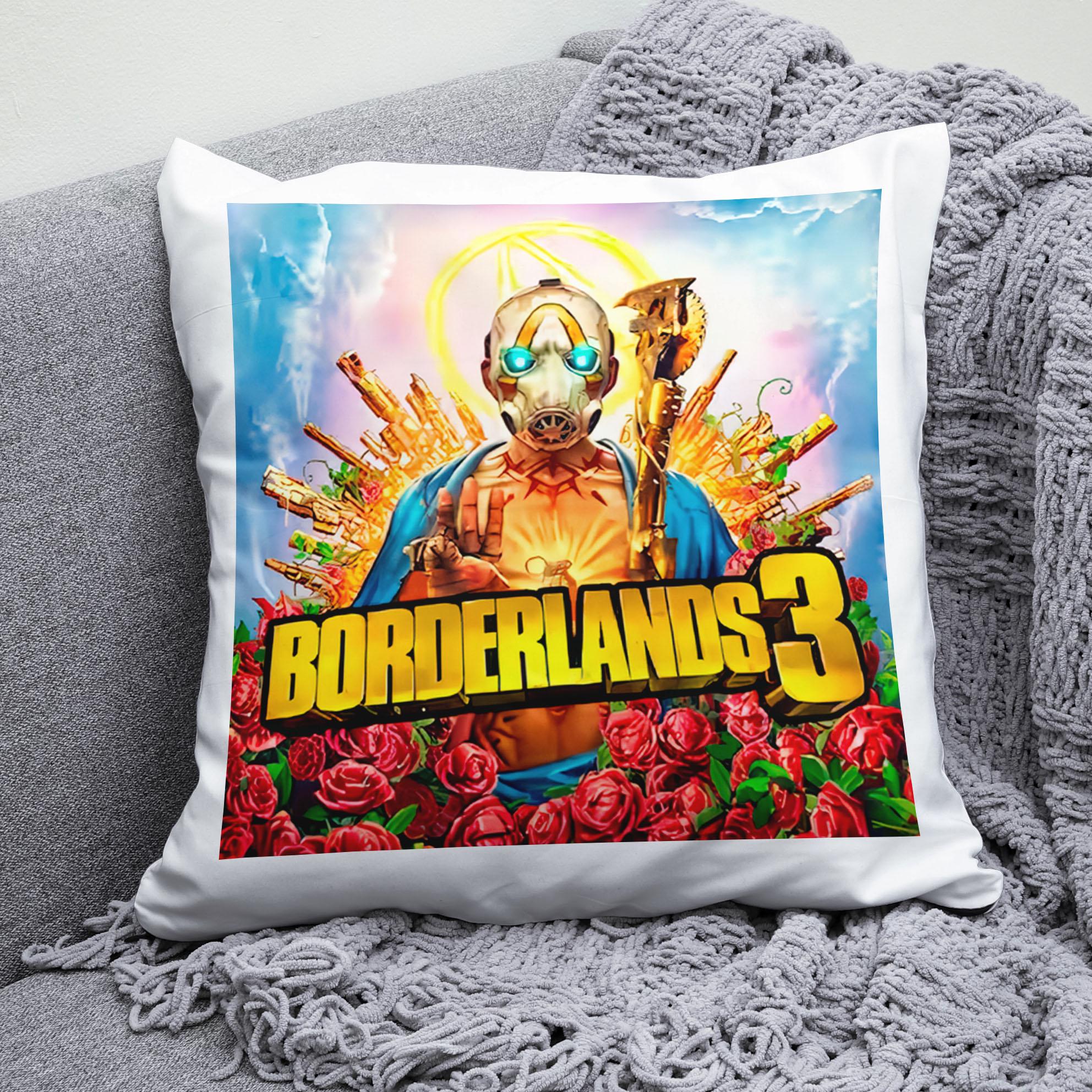Плюшевая подушка квадрат с принтом игры Borderlands 3