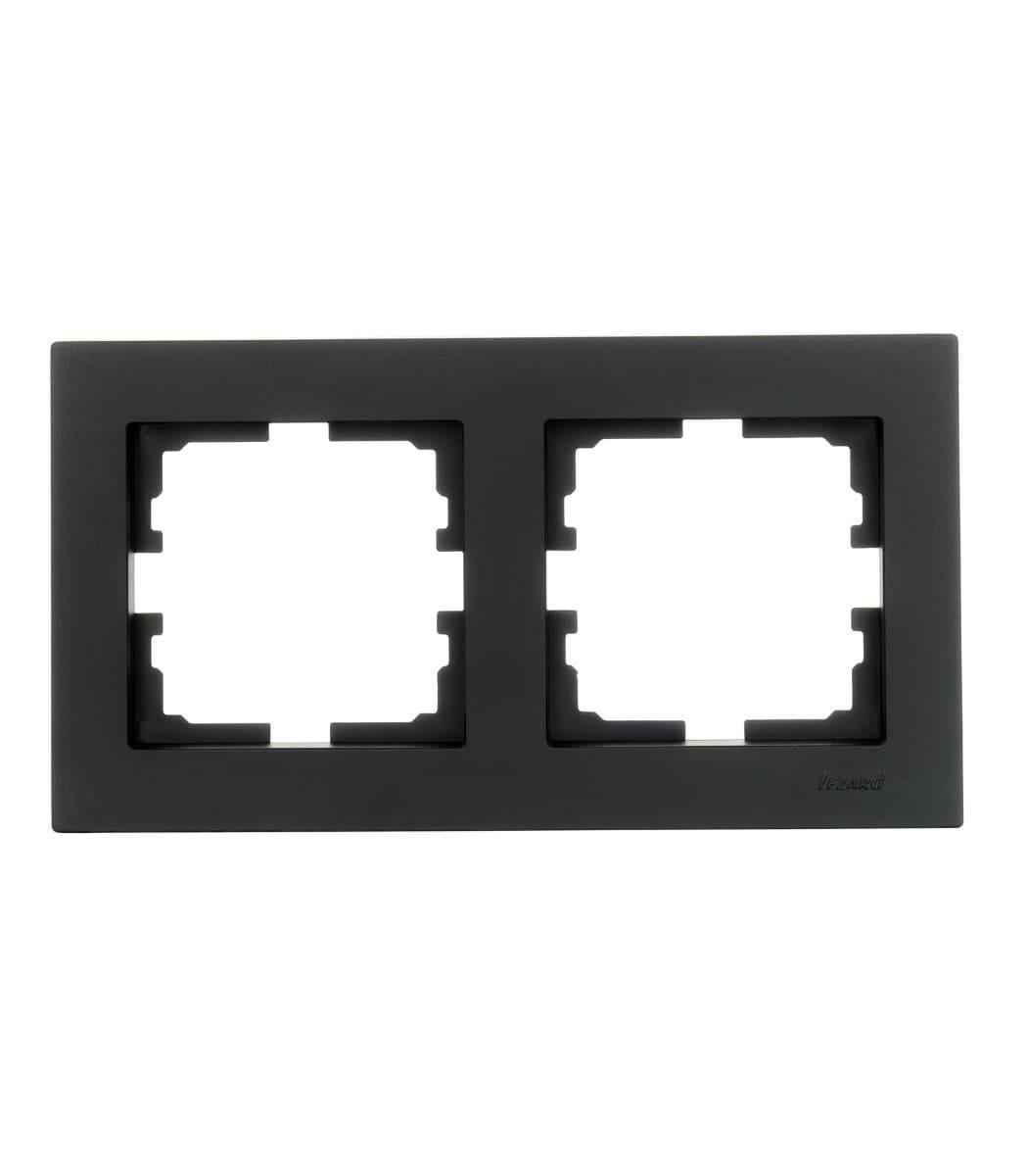 Рамка двомісна горизонтальна Lezard Vesna Чорний (00000023102)