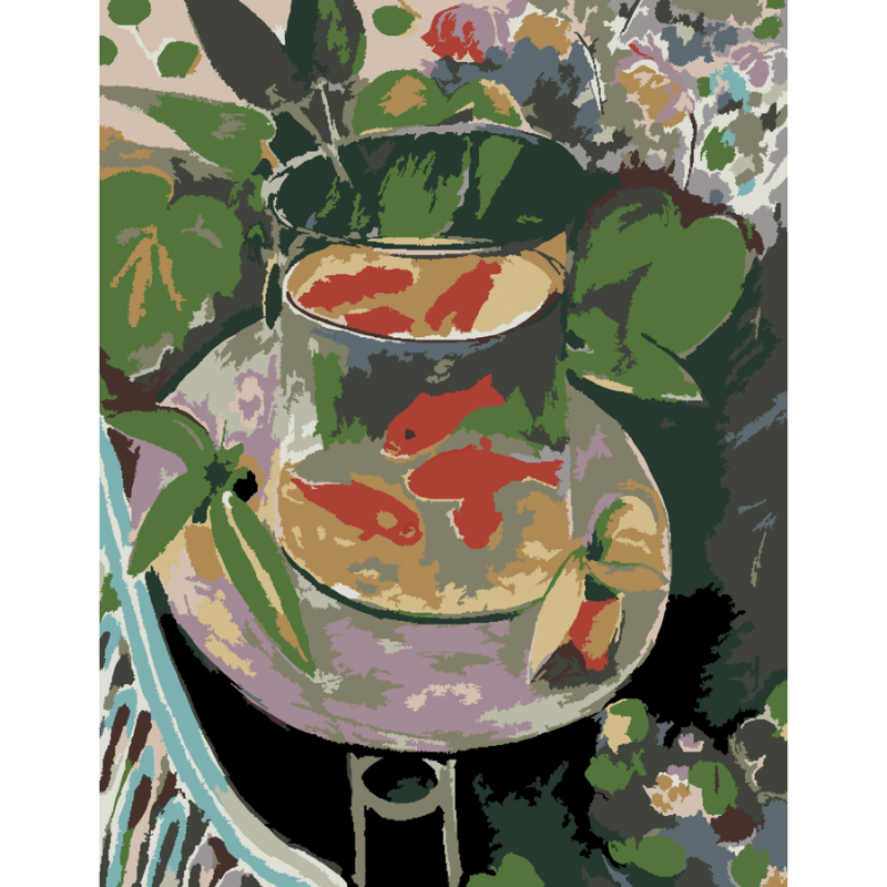 Картина по номерам Rosa Красные рыбки 35х45 см (Az-209244)