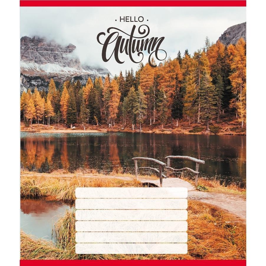 Шкільний зошит Привіт осінь 018-530117K-1 в клітинку 18 аркушів (RLT55202)