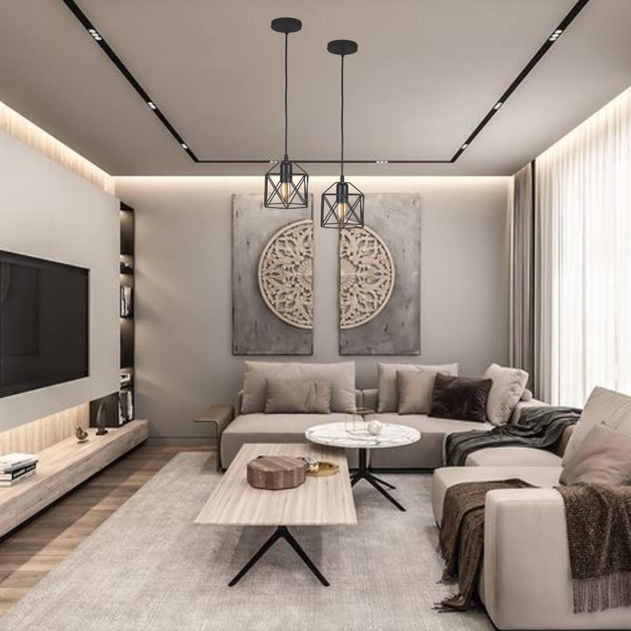 Світильник підвісний фігурний Чорний (56-PR101F-1 ВК) - фото 4 Світильник підвісний фігурний Чорний (56-PR101F-1 ВК) - фото 4