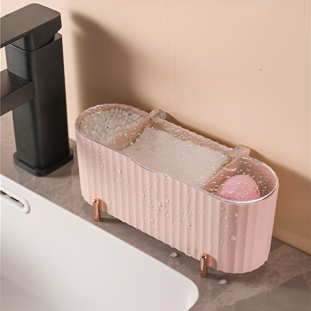 Органайзер для ватних дисків та вушних паличок (925BZpink) Органайзер для ватних дисків та вушних паличок (925BZpink)