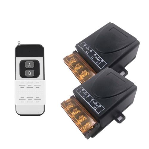 Реле 1-канальное беспроводное 220 В 30 А 433 МГц до 1000 м пульт ДУ 2кн 2 шт. (2887-06879)