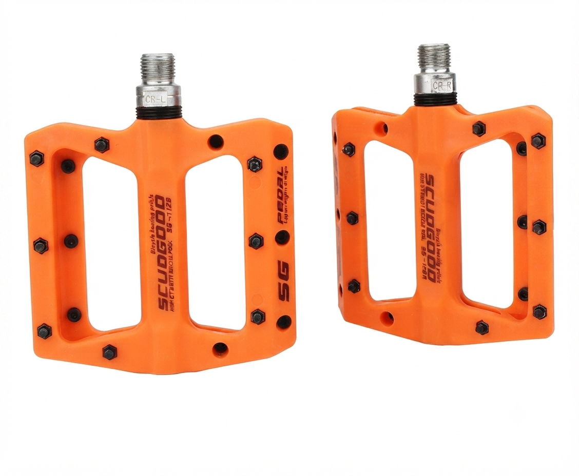 Велосипедные педали ScudGood MTB нейлон 106х97 мм Оранжевый (TR-PED-150)